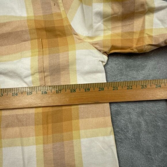 Weatherproof Vintage Yellow & White Plaid Button-Up Shirt Women’s S d0493 - Picture 6 of 9